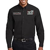 Custom Long Sleeve Embroidered Shirts for Man Add Your Text Personalized Embroidery Shirts