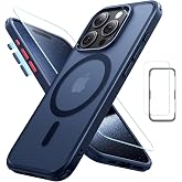 ESR for iPhone 15 Pro Max Case, Translucent Matte Case, Compatible with MagSafe, Military-Grade Protection, Classic Series, Frosted Blue