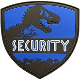 Dinosaur Security Shield Hook Patch (3D PVC Rubber-JUP1) MJ7-MJ7A (Multicolored)
