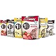 Don't Worry Meringue Cookies Keto Friendly - Strawberry, Vanilla, Cookies & Cream Candy, Only 1 Calories per Piece! - 6 Pack