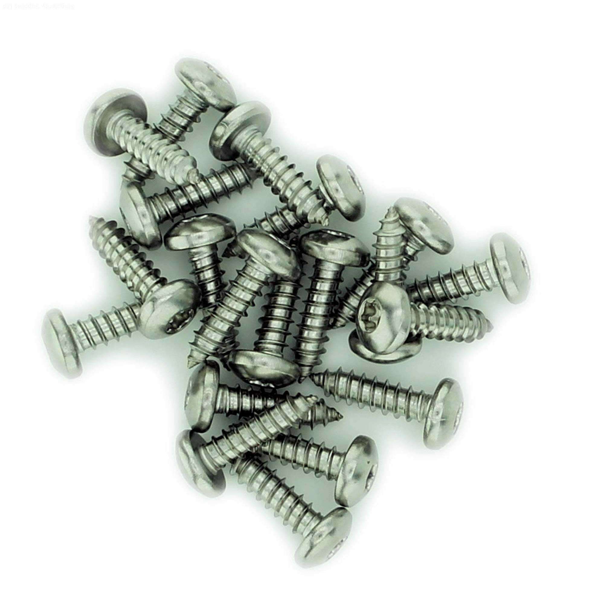 No.4 x 0.375 (2.9mm x 9.5mm) TX Pan Self-Tapping Screw - Stainless Steel (A2) (Pack of 20)