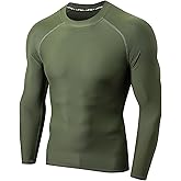 LAFROI Men's Long Sleeve UPF 50+ Sun Protection Shirt Compression BJJ Swim Rash Guard
