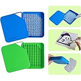 Kculswin 2 Pcs 5mm Fuse Beads Picking Tray Kit with Total 296 Holes, Efficient Sorting Tools with Effortless Beads Recovery, Birthday Easter Gifts for Iron Bead Enthusiasts (Blue and Green)