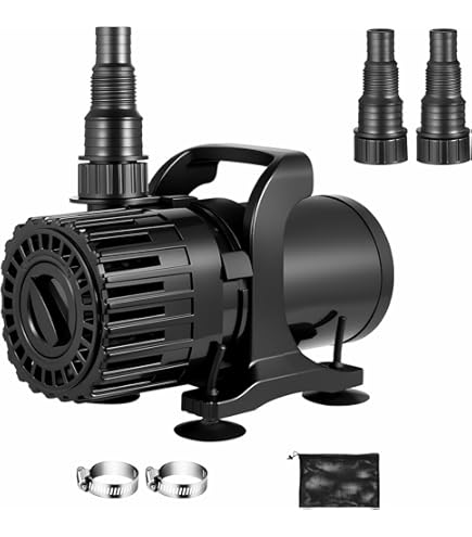 Amazon.com: AOLTCUZ Pond Pump, Adjustable Flow 690-1800GPH & 13FT