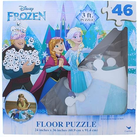 Amazon Com Disney Frozen Floor Puzzle 46 Pieces 24 Inches X 36