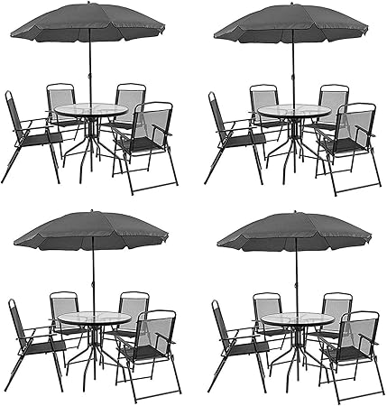 6 piece patio set with umbrella
