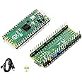 Compatible with Raspberry Pi Pico 2 Microcontroller Board with Pre-Soldered Header, Based on Official RP2350 Chip, Dual-Core ARM Cortex-M33 and Dual-Core Hazard3 RISC-V Processor 4MB Flash, 3 Items