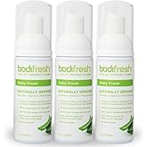 Bodifresh Toilet Paper Foam, Liquid Wet Wipe | Plant-Based, Eco Friendly Flushable Wet Wipe Alternative with Aloe & Vitamin E (1.7 Fl Oz (Pack of 3), Baby Fresh)