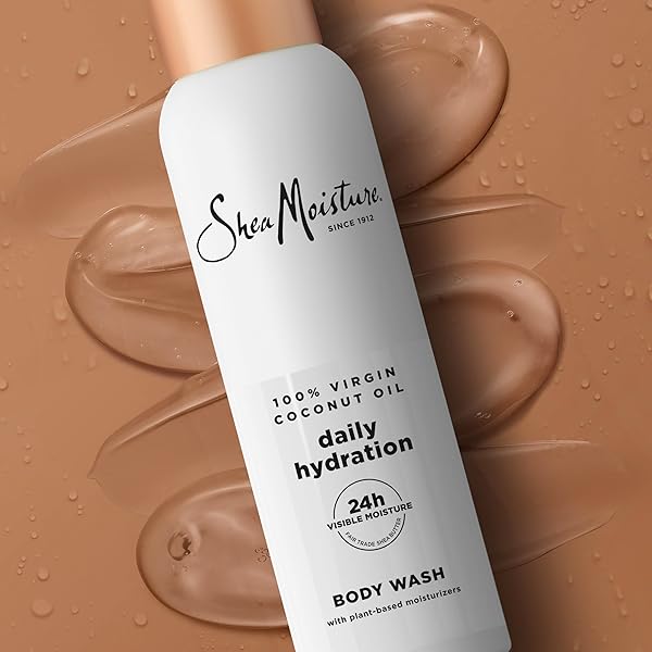 SHEAMOISTURE VIRGIN COCONUT OIL BODY WASH NOURISH AND REPLENISH SKIN DAILY HYDRATING BODY WASH FOR 24H VISIBLE MOISTURE FOR HEALTHY, GLOWING SKIN 18 OZ
