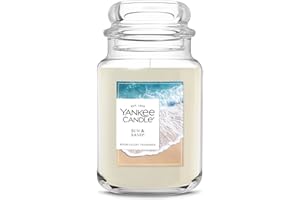 Yankee Candle Sun & Sand, Scented Candle, 22oz Large Jar with up to 150 Hour Burn Time, Giftable