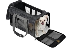 Sherpa Original Deluxe Travel Bag Pet Carrier, Airline Approved & Guaranteed-On-Board - Mesh Panels & Spring Frame, Locking S