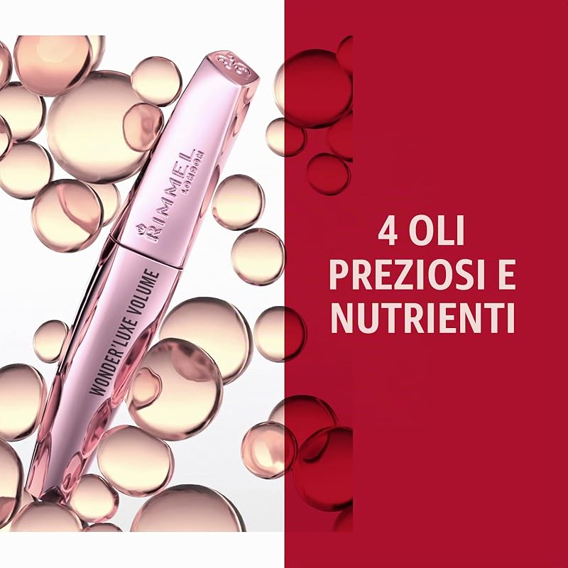 Mascara Volumizzante Wonder'Luxe con Oli Preziosi, Trattamento Rinforzante Ciglia, 11 ml, Nero — foto 6 di 8
