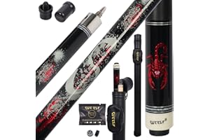 CUEELF Pool Cue Stick,Billiard Cue Sticks with Hard Case Low Deflection Shaft Professional Billiard Pool Cues Sticks 19.5-21 oz Cue Stick