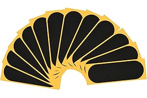 ACFELLE 12Pcs Pre Cut Grip Tape for Fingerboards, 100mm*28mm One Step Install Pro Finger-Skateboard Foam Adhesive Stickers (12pcs)