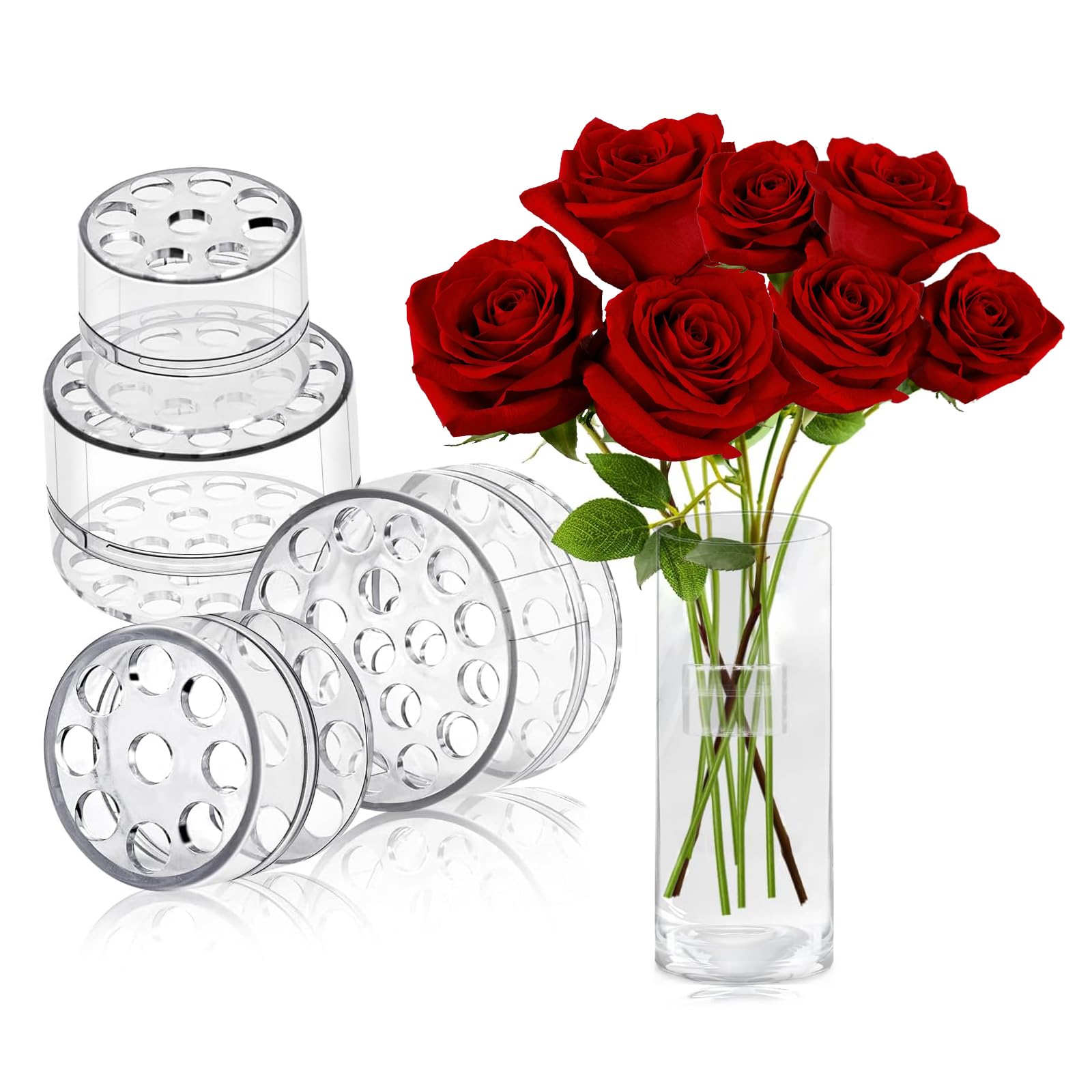 2 Pezzi Porta Stelo A Spirale Per Ikebana E Bouquet | Fiori Sempre Freschi E Creazioni Floreali Facili Con Supporto Trasparente