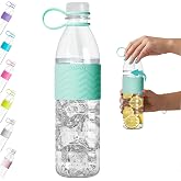 Copco Hydra 20 oz Tritan Water Bottle with Leak-Proof Lid &amp; Textured Grip - BPA-Free, Dishwasher Safe, Easy Twist-Open for Ice &amp; Fruit - Fits Cup Holders, Lightweight, Durable(Robins Egg Blue)