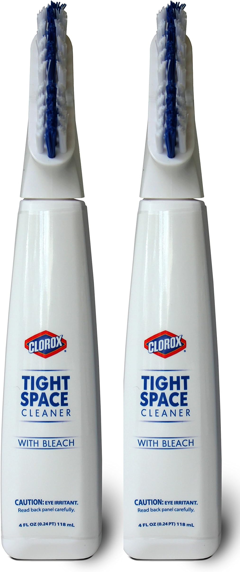 Clorox Tight Space and Grout Cleaner Brush, Bleach Cleaner, Pack of 2, 8 Ounces Total
