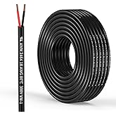 18 Gauge 2 Conductor Electrical Wire 18AWG Electrical Wire Stranded PVC Cord Oxygen-Free Copper Cable 16.4FT/5M Flexible Low Voltage LED Cable for LED Strips Lamps Lighting Automotive(18/2AWG-16.4FT)