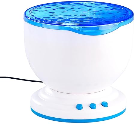 Lunartec Wellenprojektor: Wasserprojektor mit eingebautem Lautsprecher (Projektor Wasser)