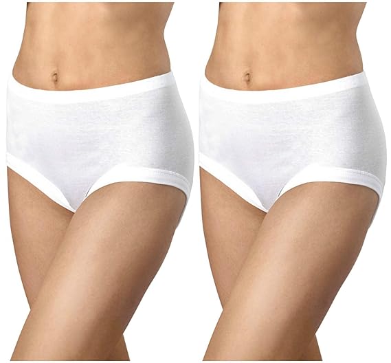 Women's Cotton Maternity Underwear Pack of 2 | High Waist Pregnancy Underwear Women | Maternity Panties Over Bump, Color - White