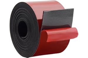 DEVNOL Self-Adhesive Neoprene Rubber Strips 1/16" Thick x 3” Wide x 12' Long, Sealing, Cushioning, Weather Stripping, Gaskets, and DIY Projects, Weatherproof