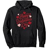 Happy Valentine’s Shirt For Women Valentine Girls Hearts Pullover Hoodie