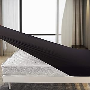 ALYVIA SPRING King Fitted Sheet Only - Stretch Jersey Knit & Non-Slip, Luxurious Soft and Wrinkle Resistant, Snug Fit for King, RV Short King or Cal King Sized Mattress (Deep: 5