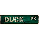 Vintage Tin Sign Retro Metal Duck DR Signs Stylish Wall Art Plaques for Home Decor Bathroom Kitchen House and Gothic Wall Decor or as a Unique Poster 16x4 in