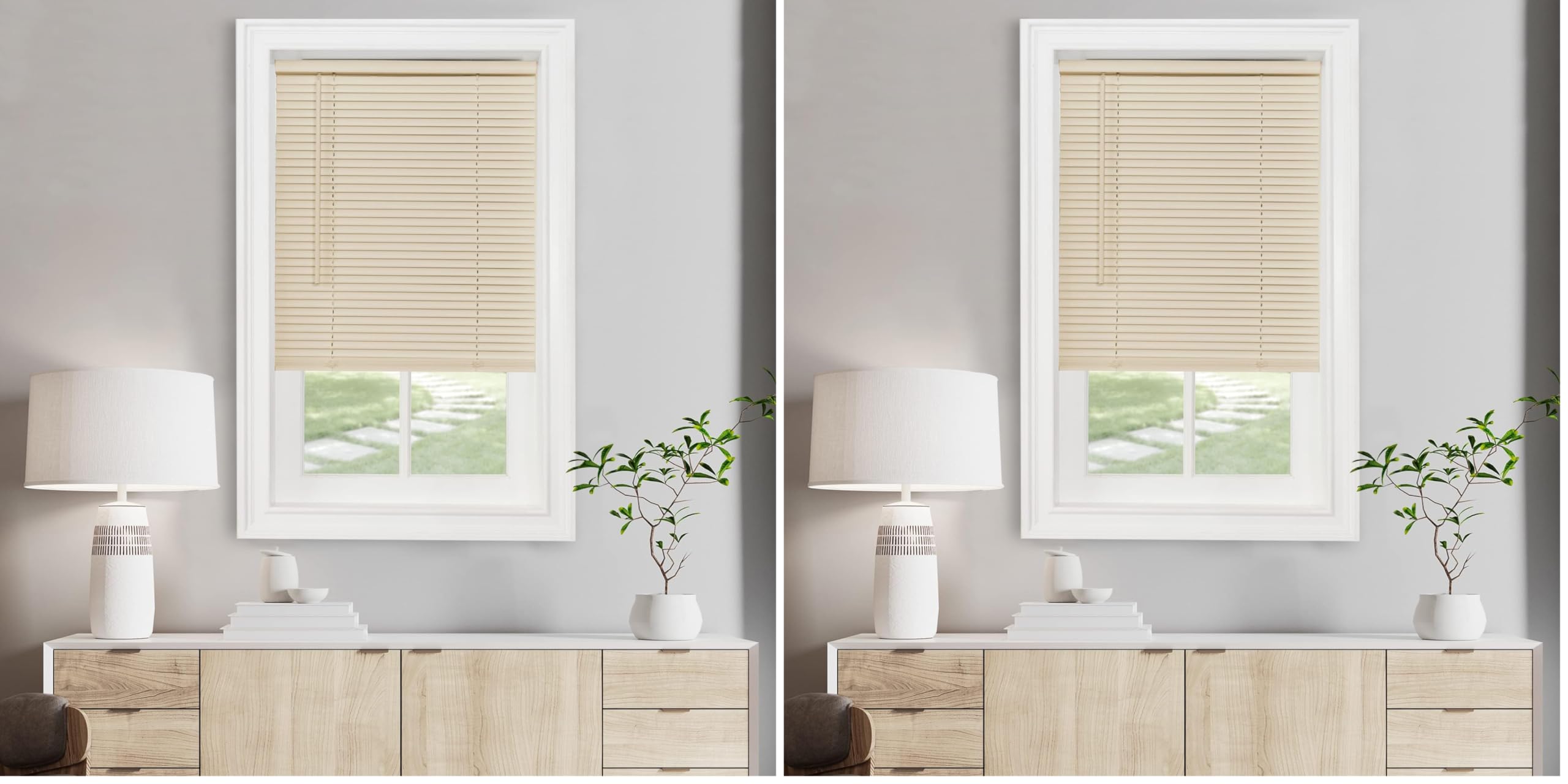 Cordless Light Filtering Mini Blind - 34 Inch