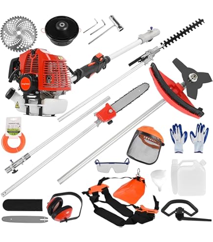 Powerful 52cc 5 in 1 Multi Functional Trimming Tools,Gas Hedge