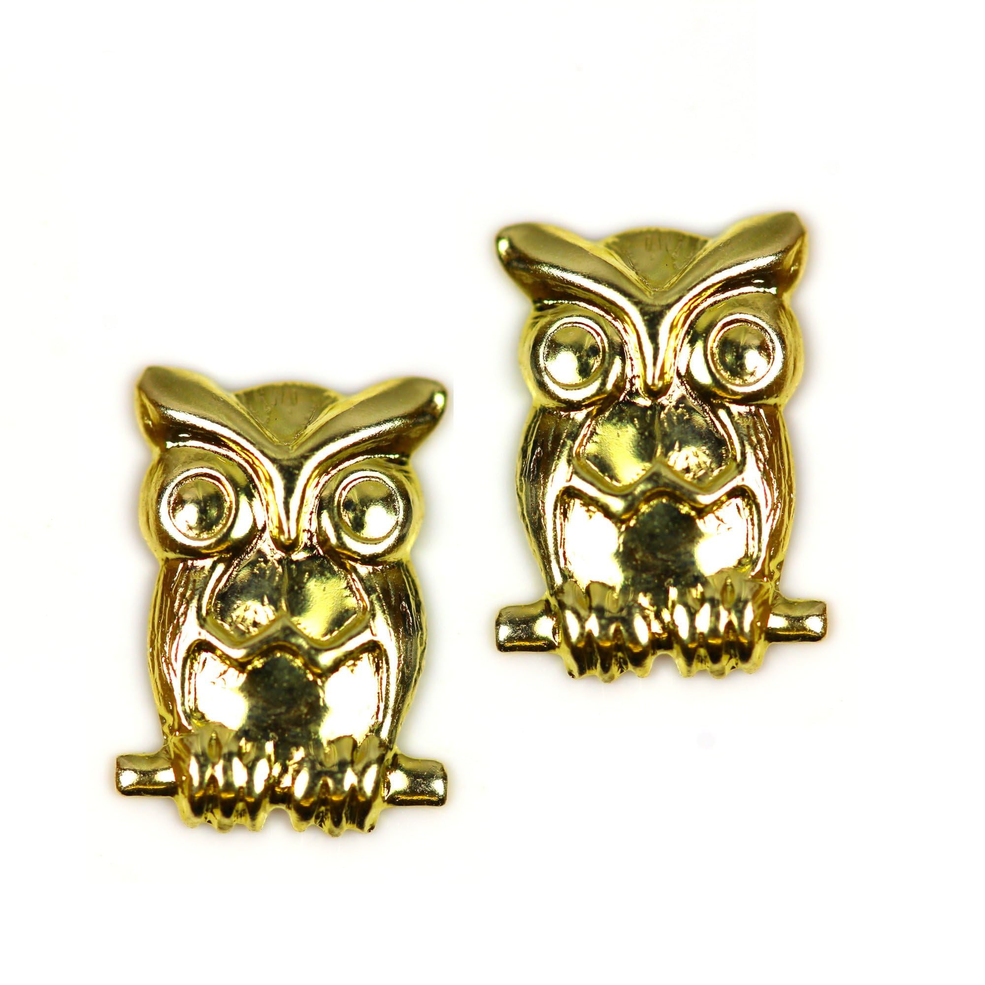 Arranview Jewellery Owl Earrings in 9ct yellow gold