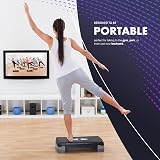 KAYMAN Fitness Steps – Adjustable 10/15 cm Home Gym Aerobics Stepper Grey view 5