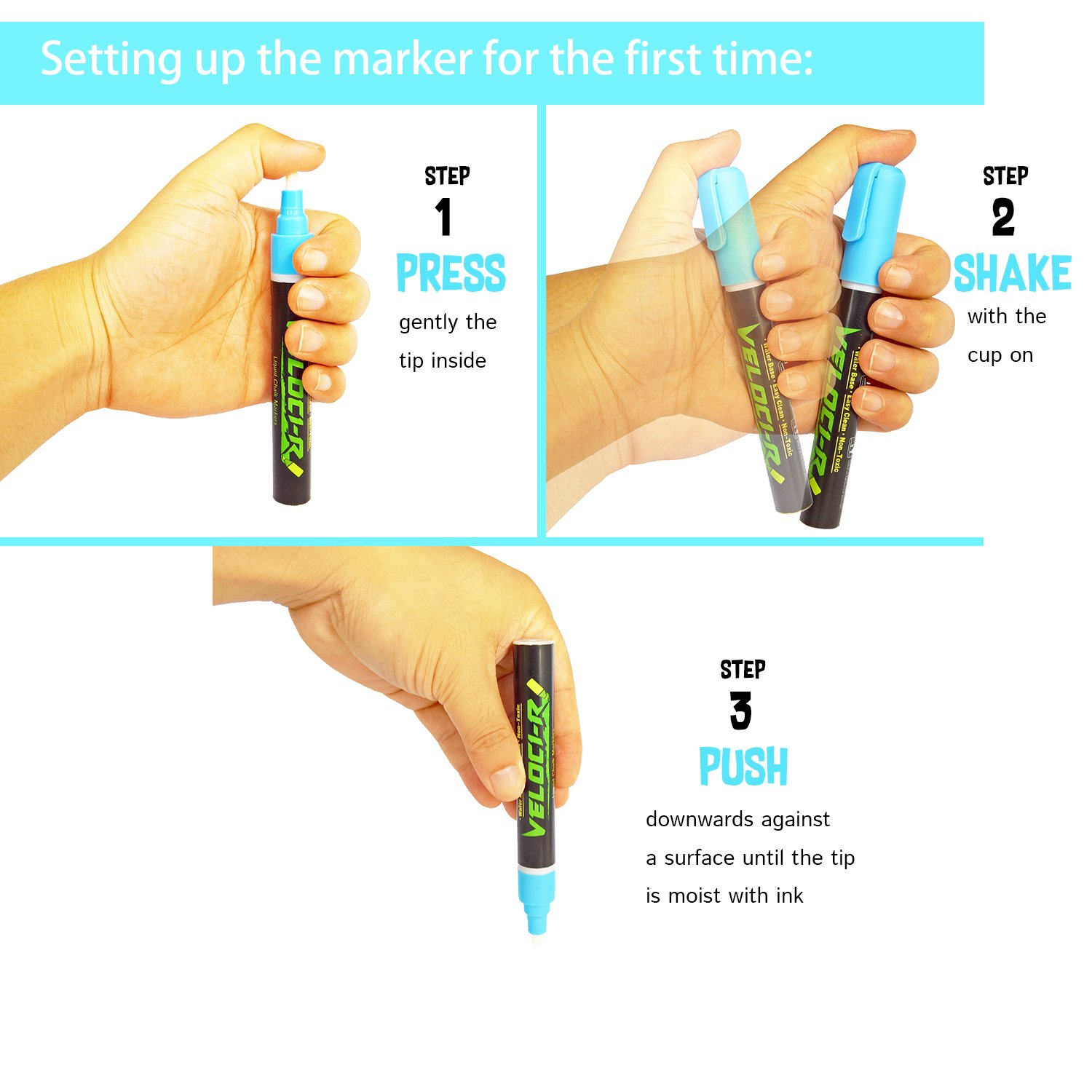 Liquid Chalk Markers 8 Colored Washable Pens with Reversible Bullet And Chisel Tip - Child Friendly - Perfect for Chalkboards, Bistro, Windows, Glass, Labels, Whiteboards