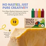 Honeysticks 100% Pure Beeswax Crayons 12 Pack Non Toxic NZ Handmade view 2