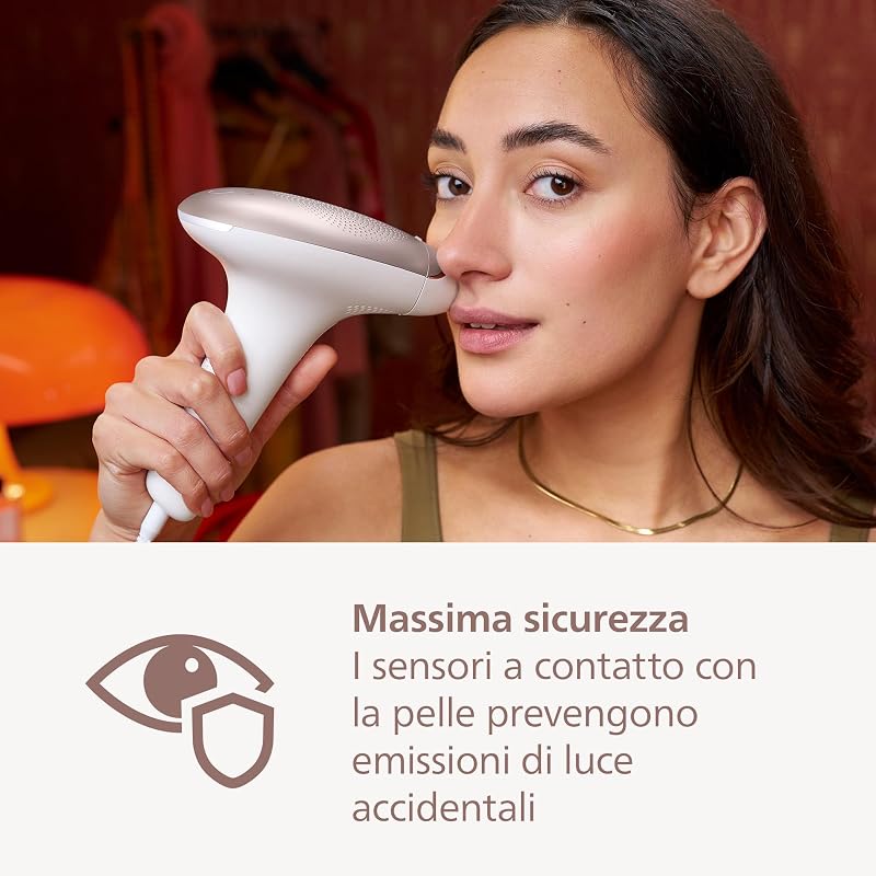 Lumea 7000 Series, dispositivo di epilazione IPL, alternativa ai dispositivi di epilazione laser, con rifinitore a penna Satin Compact, 2 accessori per viso e corpo, modello BRI921/00 — foto 6 di 8