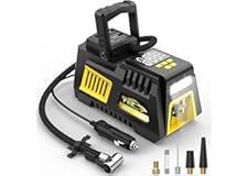 Portable Tire Inflator Digital Air Compressor 12V DC Tire Air Pump Car Accessories with Auto Shut-Off Function, Emergency LED