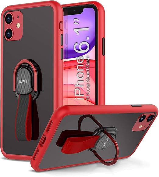 iPhone 11 Case with Finger Strap Holder Removable Finger