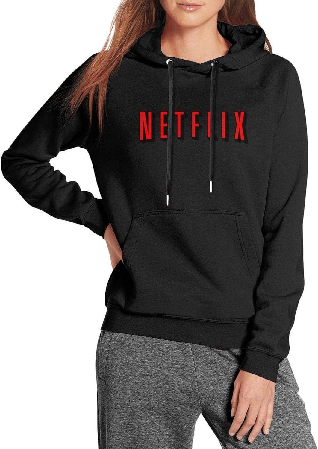 Amazon.com: Netflix-Logo- Black Hoodie 