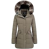 TYBBNY Women's Winter Coat Waterproof Long Insulated Parka with Detachable Hood