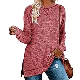 Aokosor Tunic Tops for Women 2025 Long Sleeve Shirts for Leggings Loose Fit Sweaters