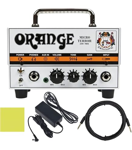 Câble Haut-parleur Orange Terror Stamp 6 M - 2 Conducteurs, Connecteurs 1/4" Jack Droit - Qualité Audio Pour Guitare/basse