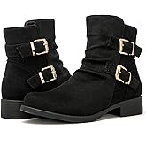 GLOBALWIN Women's Ankle Boots Fashion Booties For Women Low Heel