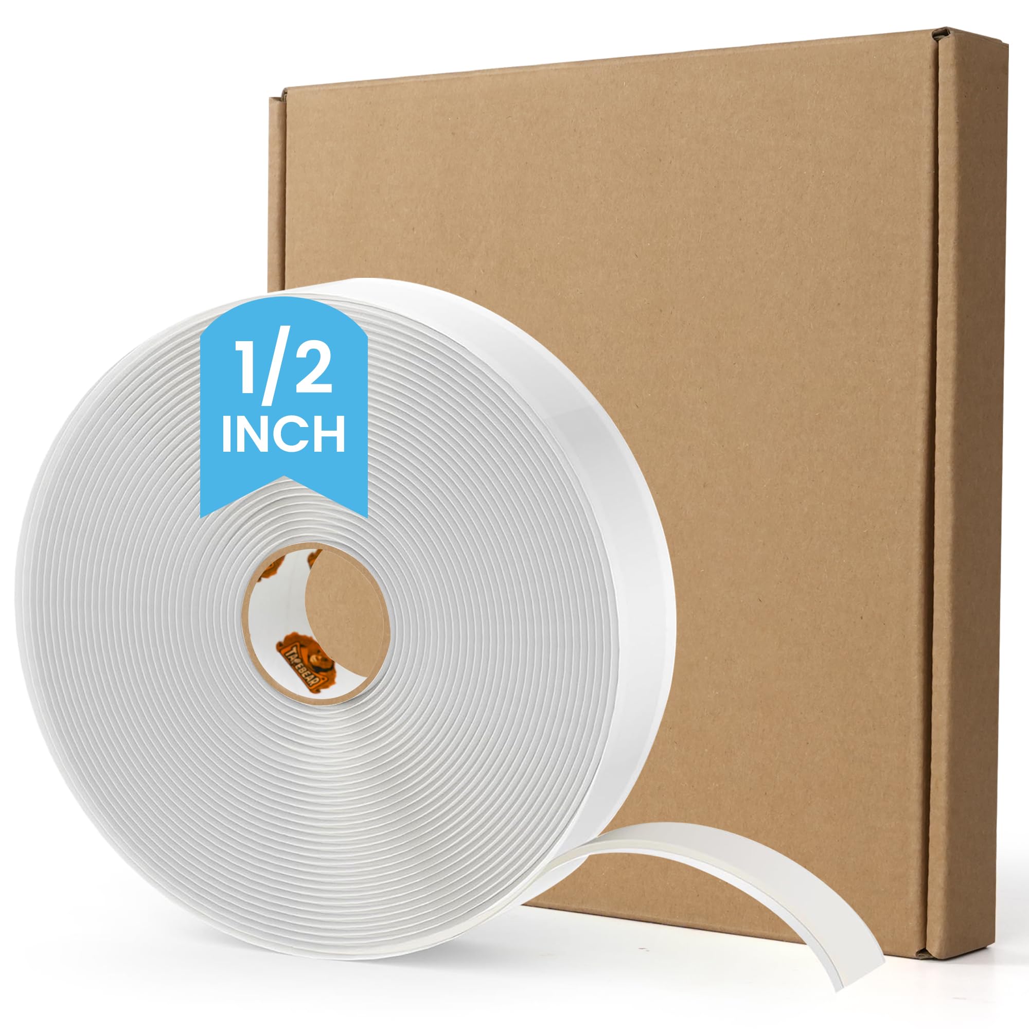 TAPEBEAR Butyl Tape White 12mm x 9m, 3mm Thick RV Tape Sealant Waterproof, White Butyl Caulking Tape, Stretchable Butyl Sealant Tape Headlight Sealant Putty Tape EPDM Auto RV Window Sealant