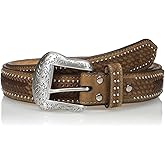 Nocona Men's Brown Ostrich Stitch Overlay