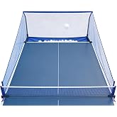 TNZMART Portable Ping Pong Net with Ball Picker Upper for Any Table Tennis Table Self Collection Clamps Easy Setup Set for Adults Beginners Home Indoor Outdoor Training