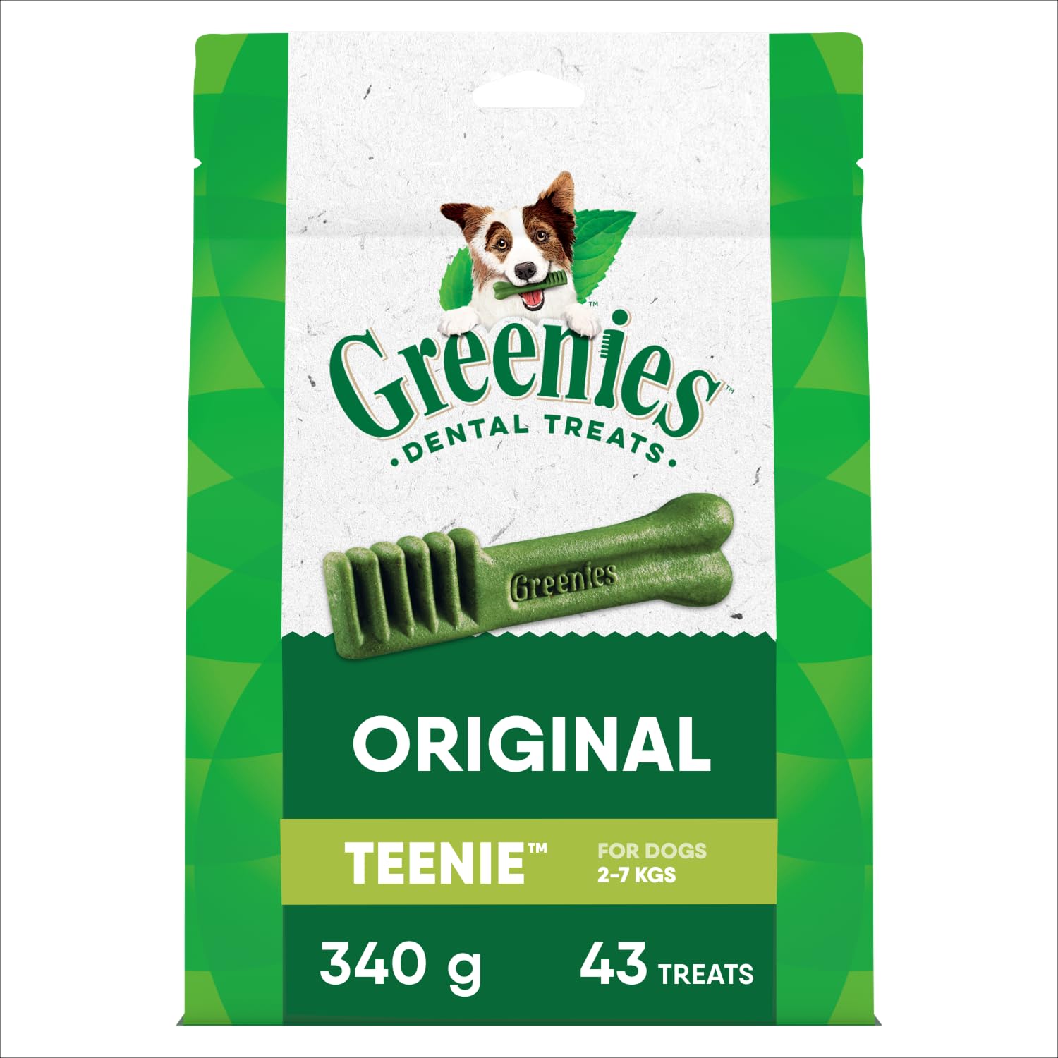 Greenies Dental Chews TEENIE Treats for Dogs - TREAT-PAK Package 12 oz. 43 Treats