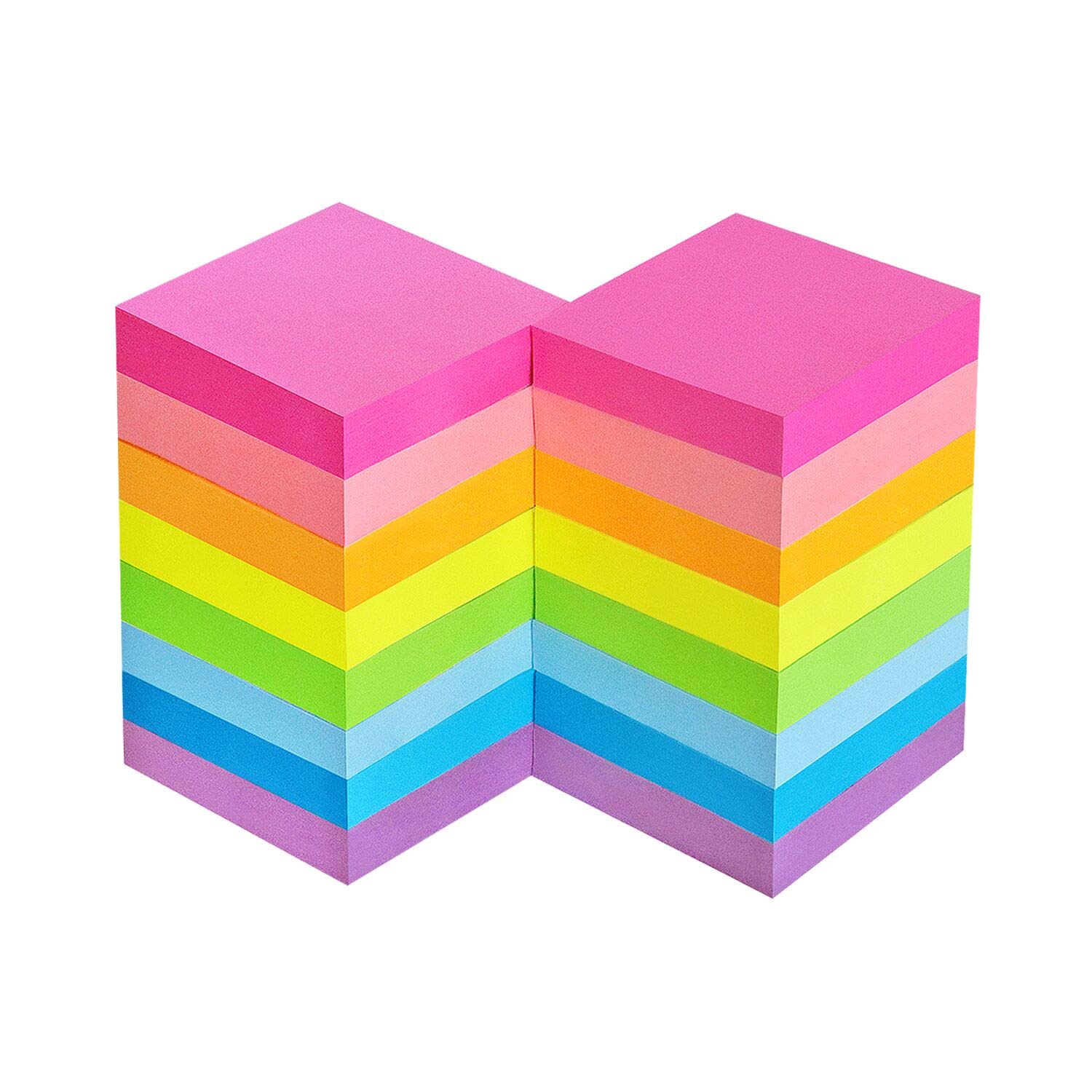 Photo 1 of ****ONLY 2 PADS****Eastern Wolf Sticky Notes 2x2 Self-Stick Notes 8 Bright Multi Colors Sticky Notes 16 Pads 100 Sheet/Pad