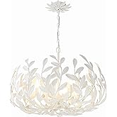 Crystorama Broche 6 Light Matte White Chandelier