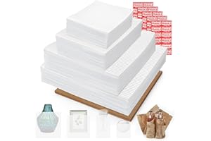 WOODURE Packing Supplies for Moving (310pack), 4 Size Dish Packing Supplies for Moving, 50 Honeycomb Packing Paper, Bubble Cushion Wrap Foam Sheets Moving Supplies for Dishes, with 60 Fragile Labels
