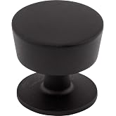 Top Knobs Essex 1 3/16" Diameter Round Cabinet Knob Flat Black M1123